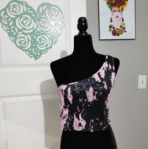 Plus Size - One shoulder crop top - size 12 (xl)